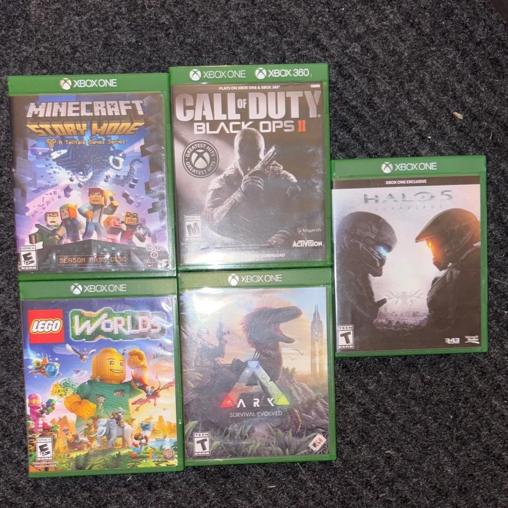 White Xbox Console w/ Controller and Games.